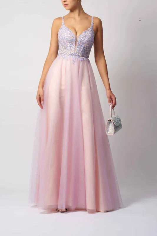 Mascara London MC11514 Lilac Tulle Prom Dress sold by Cargo