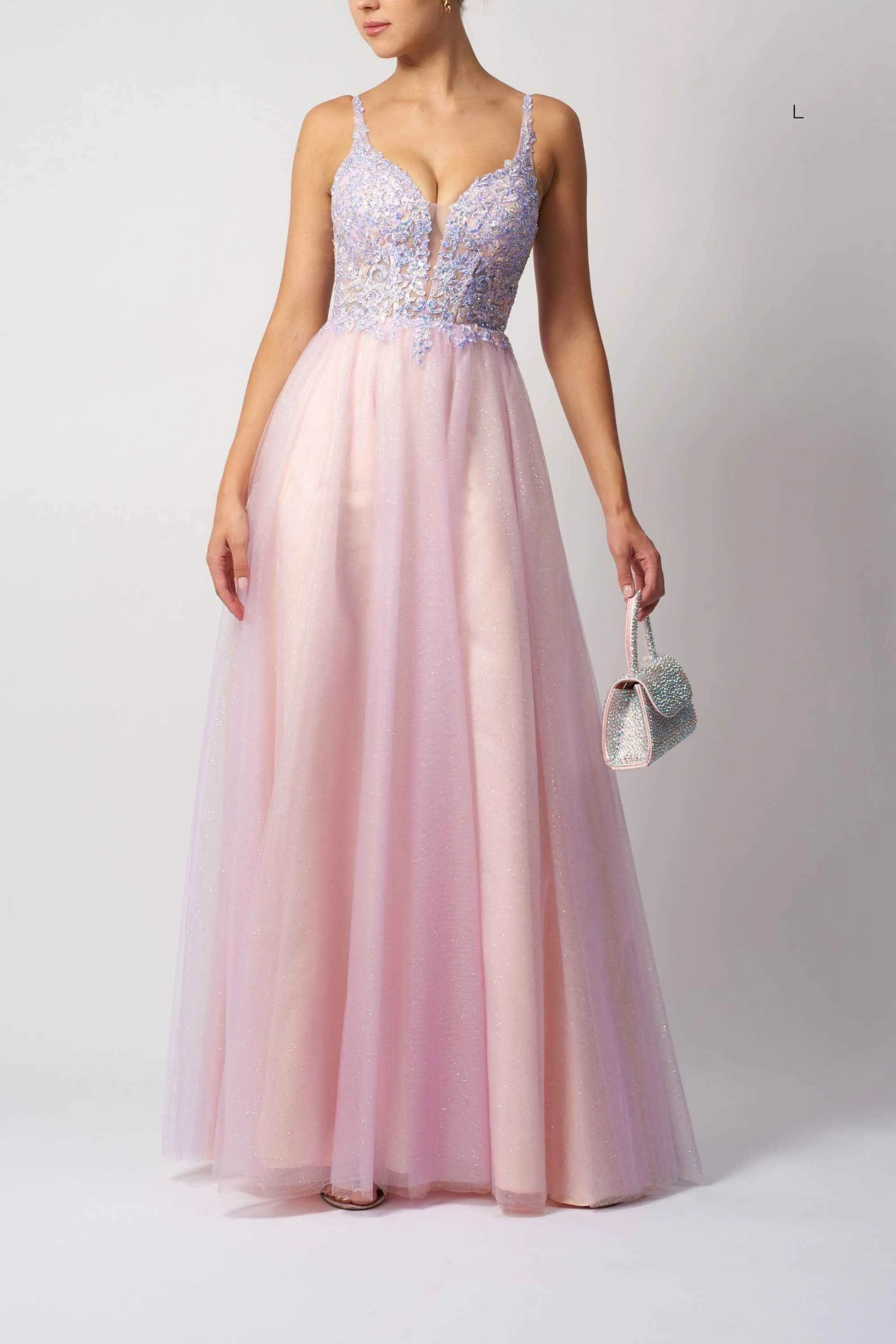 Mascara London MC11514 Lilac Tulle Prom Dress sold by Cargo