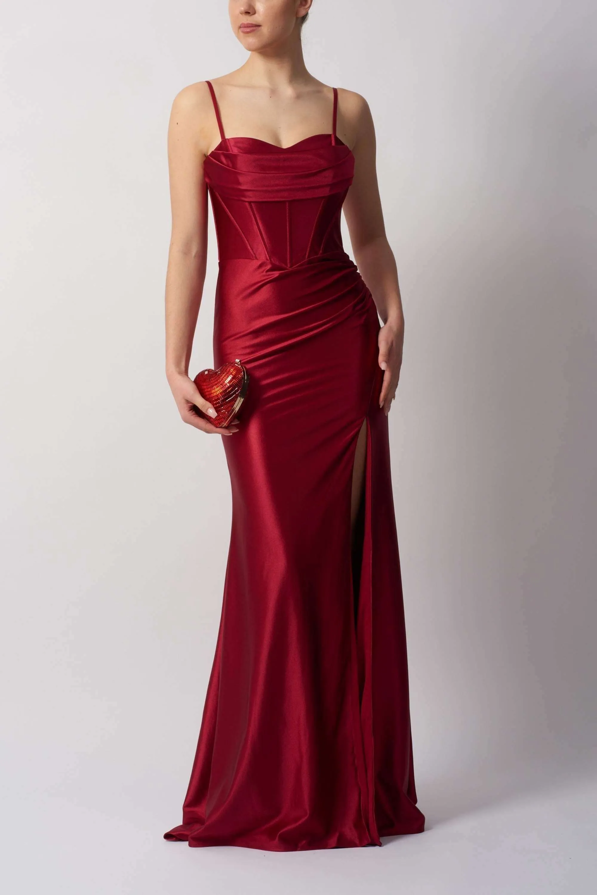 Red Fitted Evening Dress - Mascara London MC12447 sold by Cargo