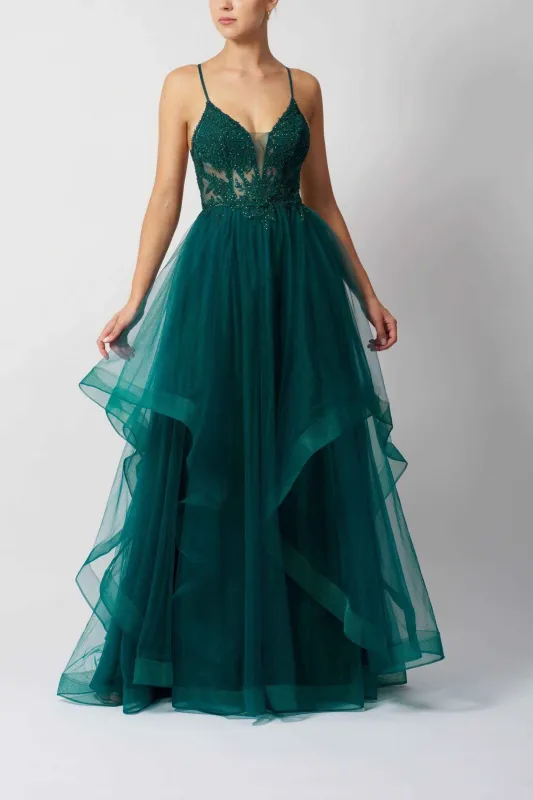 Emerald Green Prom Dress: Mascara MC11519 Gown sold by Cargo