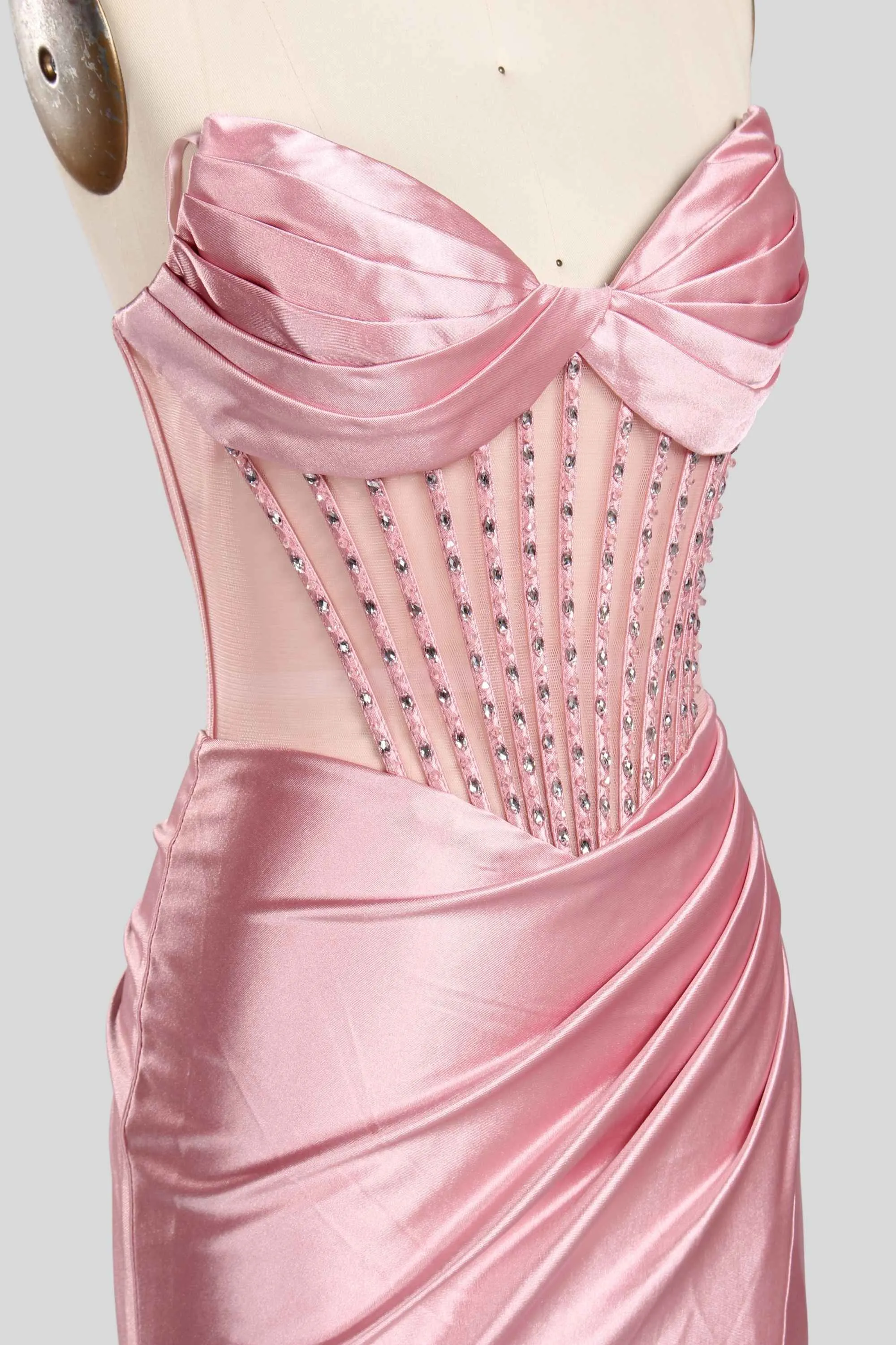 Jessica Stuart Annabelle Satin Strapless Pink Gown sold by Cargo product image thumbnail 2