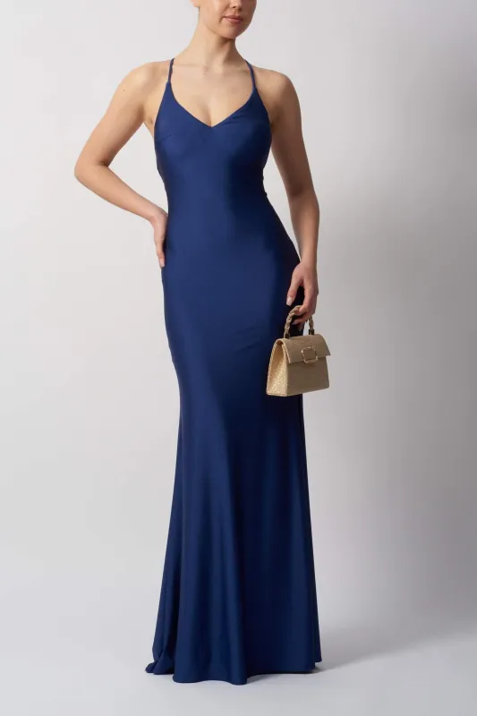 Wine Backless Prom Dress with Tie Bra Design - MC19447 sold by Cargo