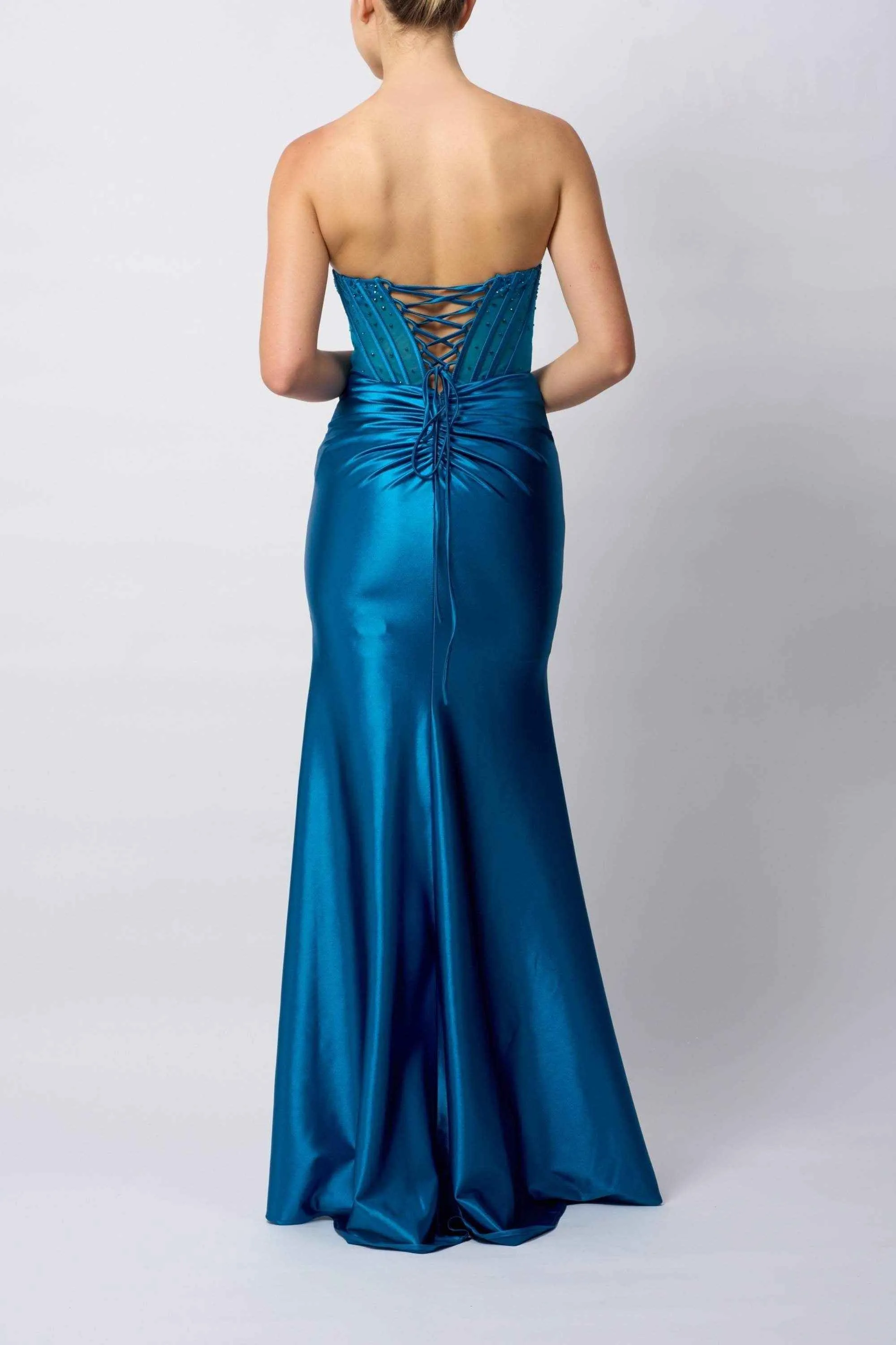 Mascara MC113423 Petrol Beaded Bust Gown sold by Cargo product image thumbnail 2
