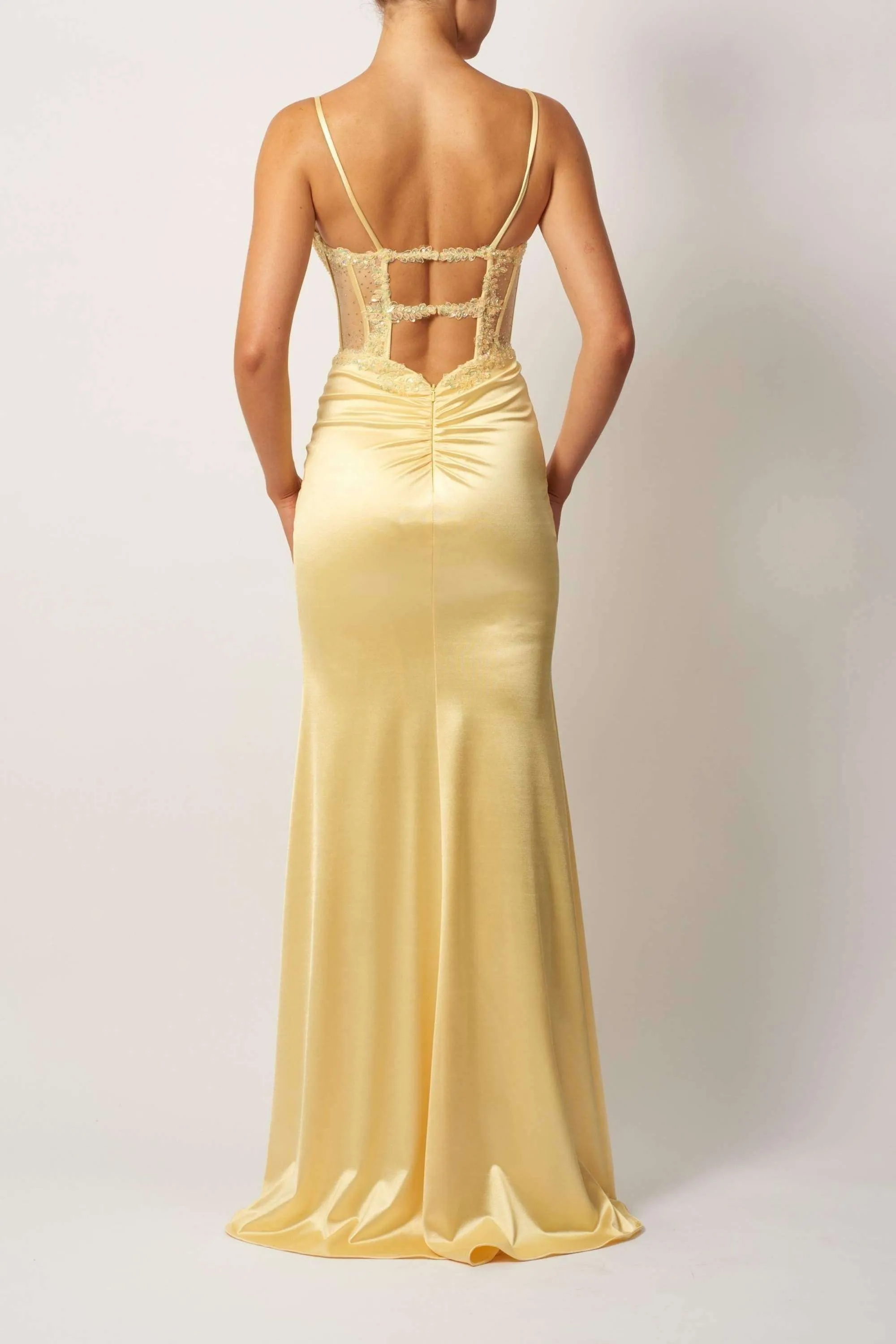 Elegant Yellow Corset Prom Dress Mascara MC11522 sold by Cargo product image thumbnail 2