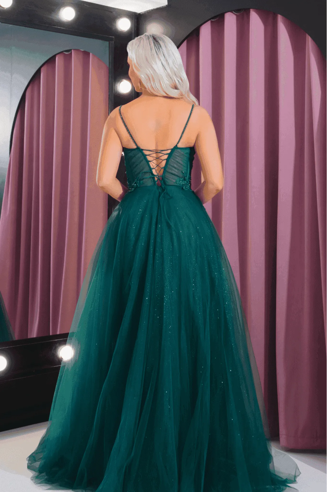 Lulu - Red Tulle Full Skirted Prom Dress - To The Nines sold by Cargo product image thumbnail 3