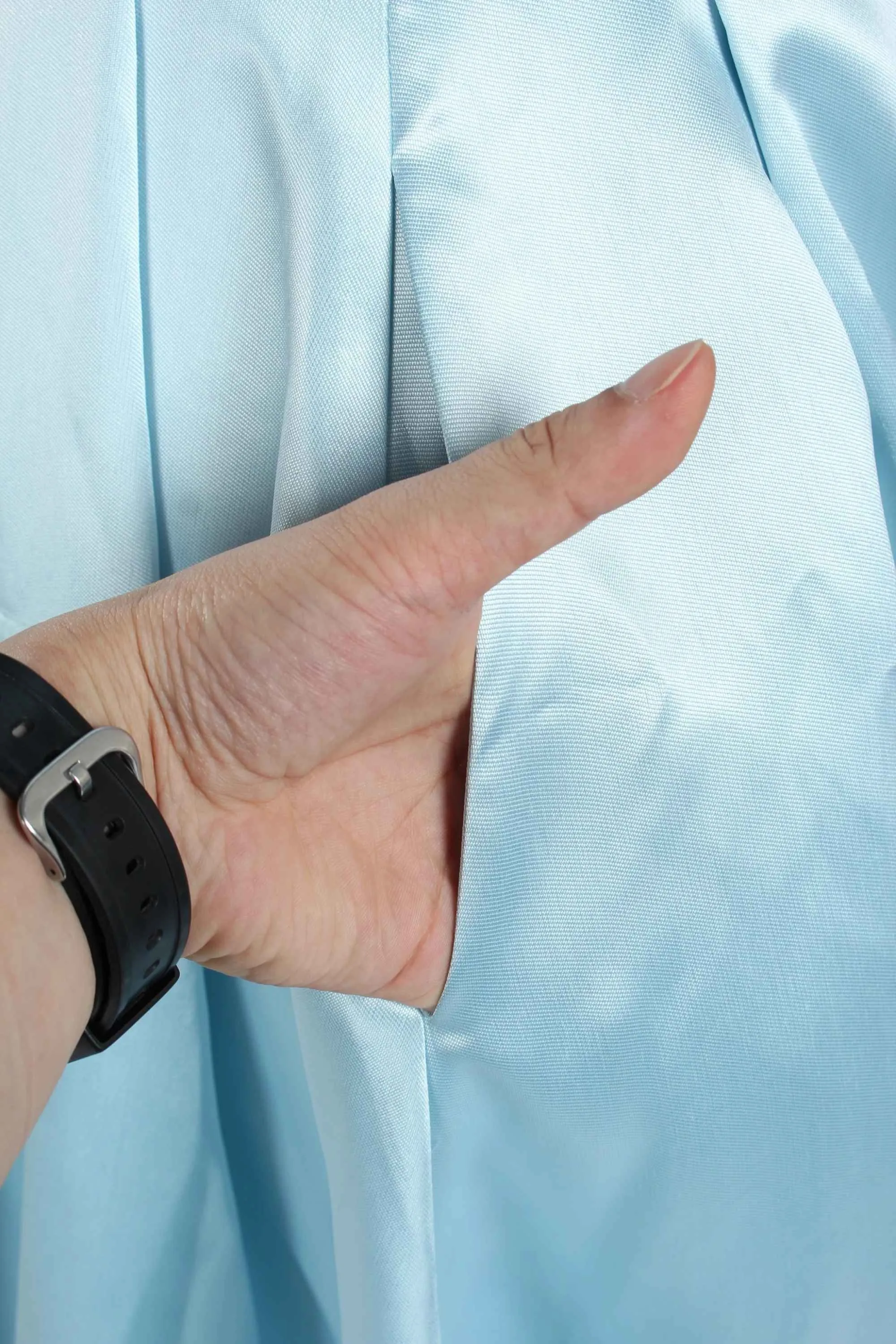 Jessica Stuart Light Blue Satin Phoebe Prom Gown sold by Cargo product image thumbnail 5