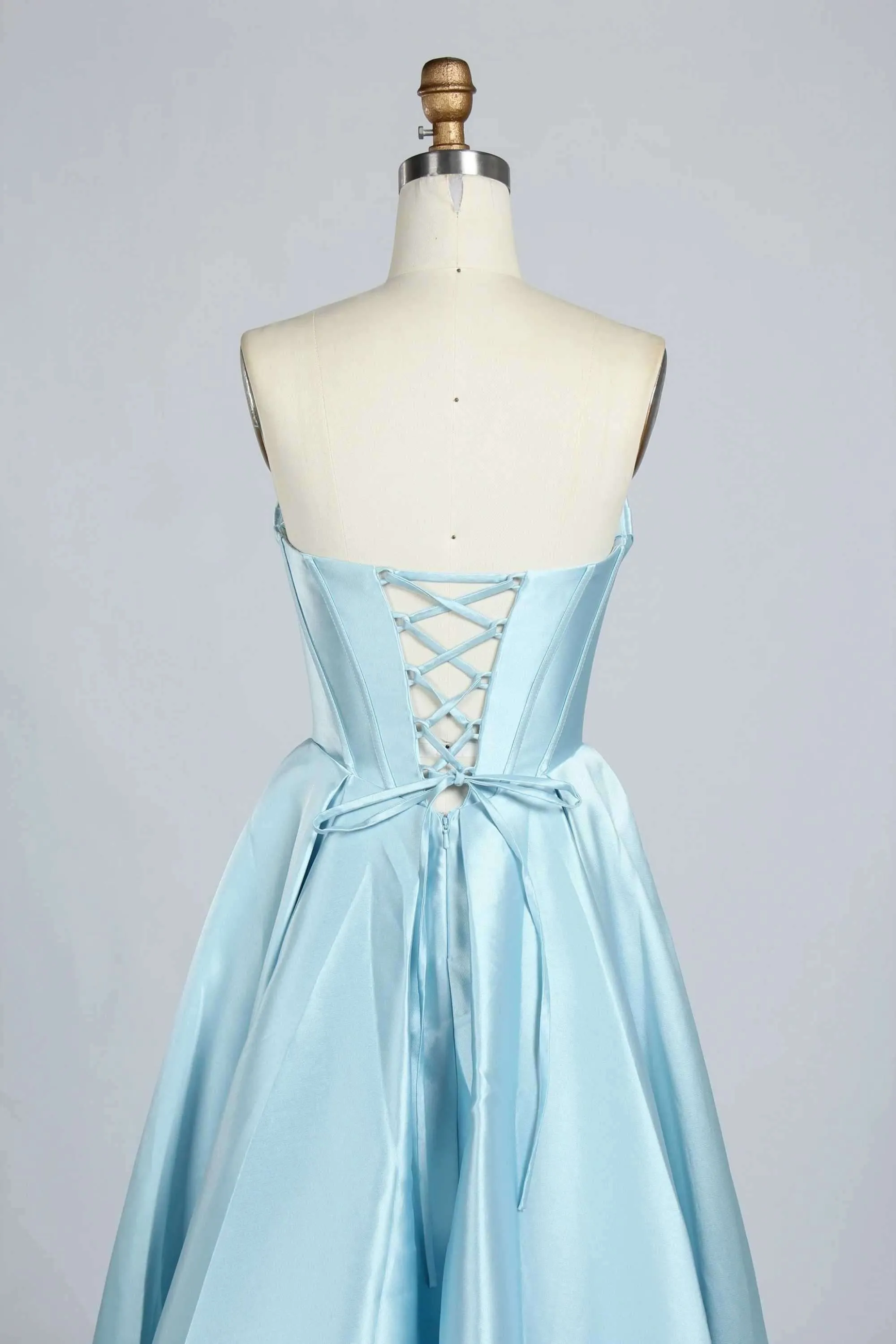 Jessica Stuart Light Blue Satin Phoebe Prom Gown sold by Cargo product image thumbnail 4