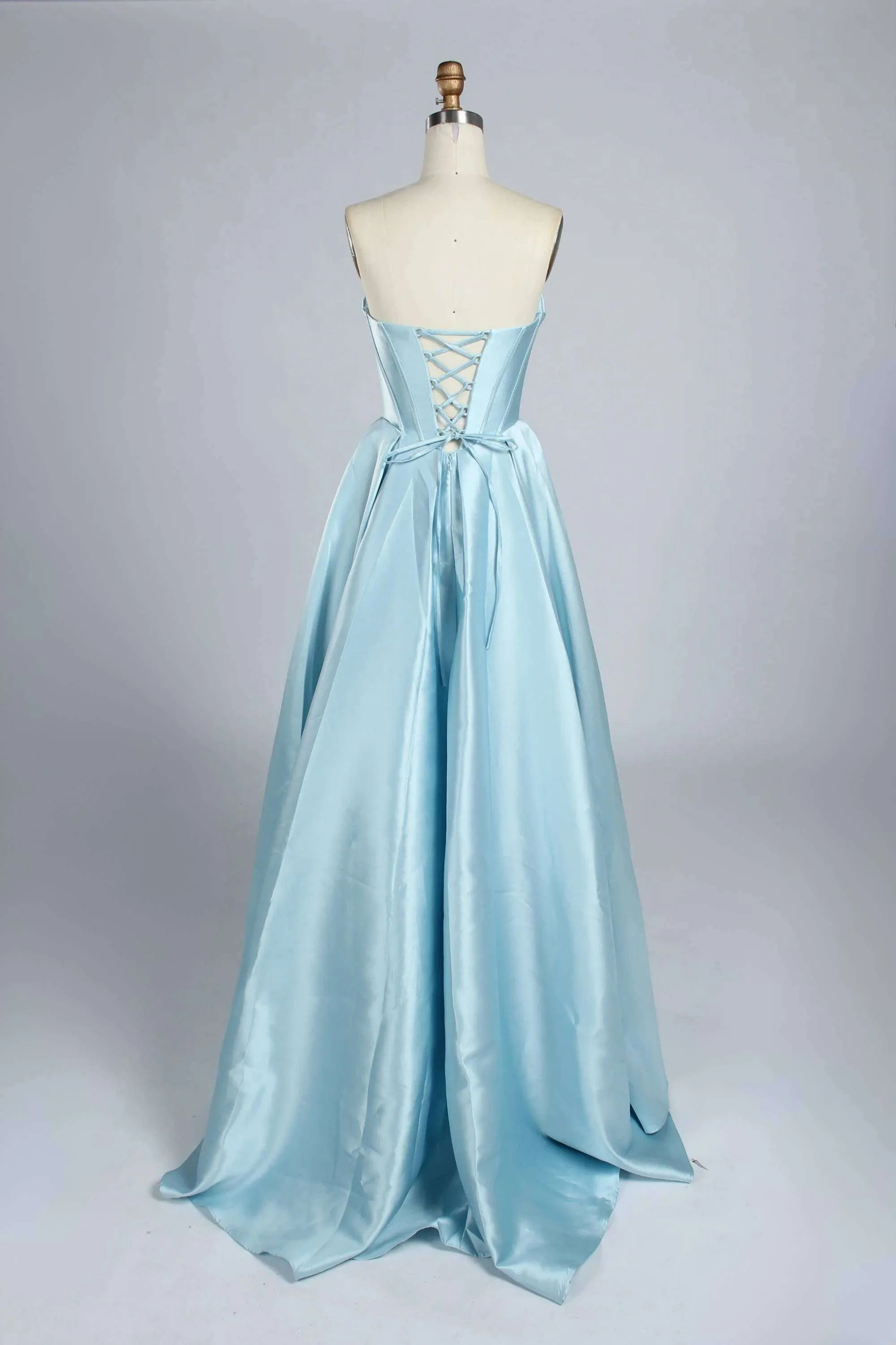Jessica Stuart Light Blue Satin Phoebe Prom Gown sold by Cargo product image thumbnail 2