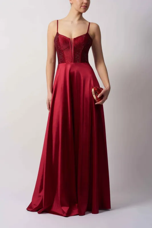 Mascara MC124435 Hot Fix Forest Green Jersey Gown sold by Cargo