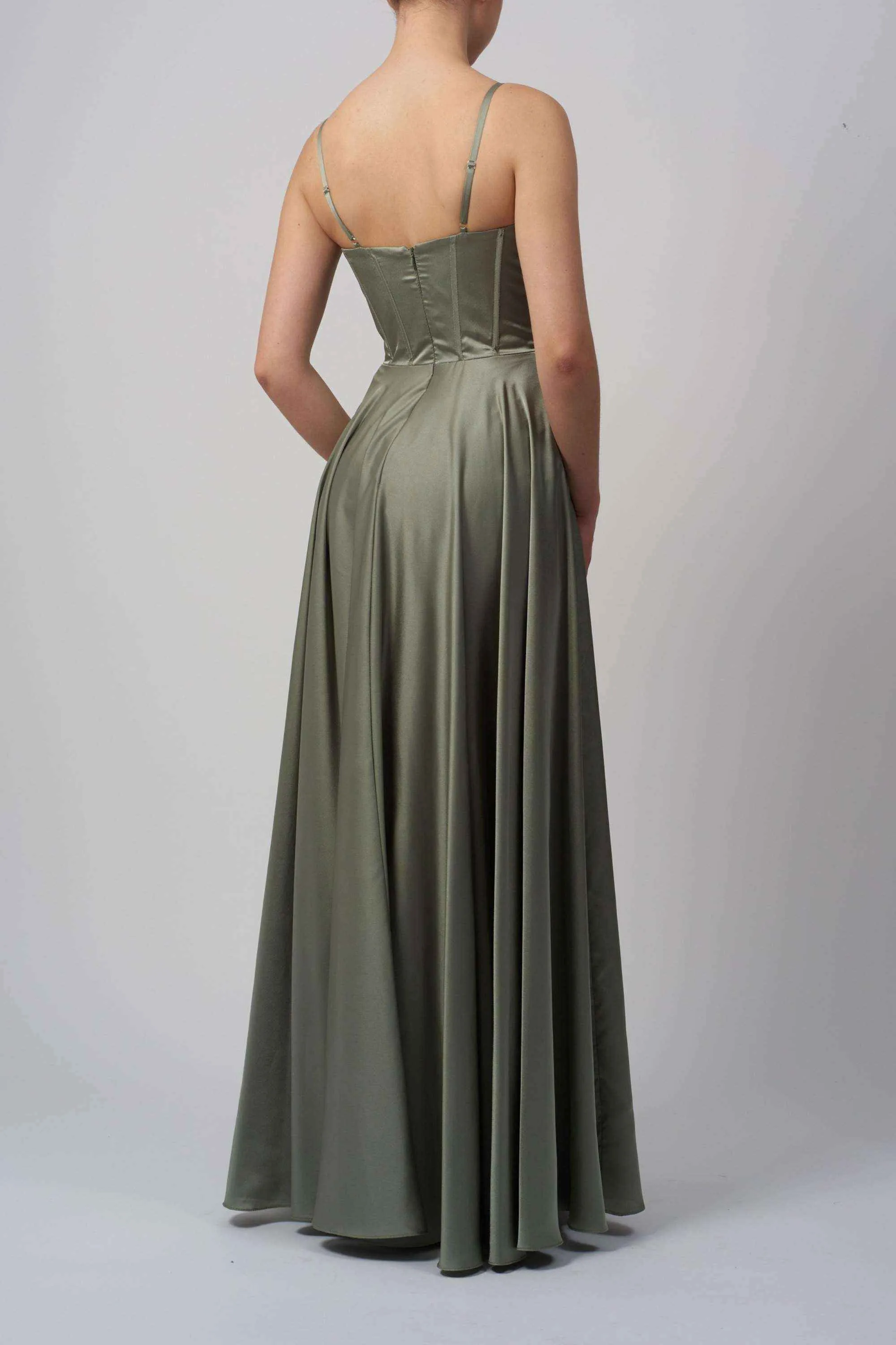 Mascara MC12314 Burgundy Satin Corset Prom Dress sold by Cargo product image thumbnail 2