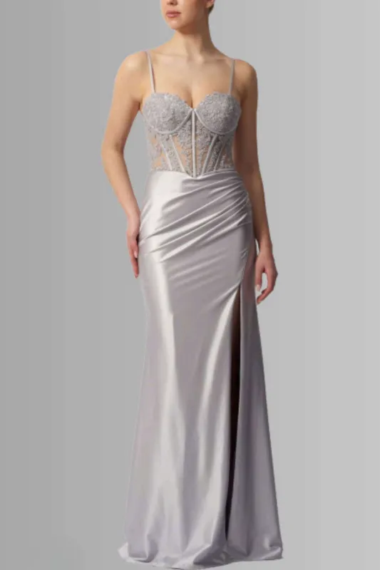 Mascara MC124411 Airforce Blue Jersey Gown sold by Cargo