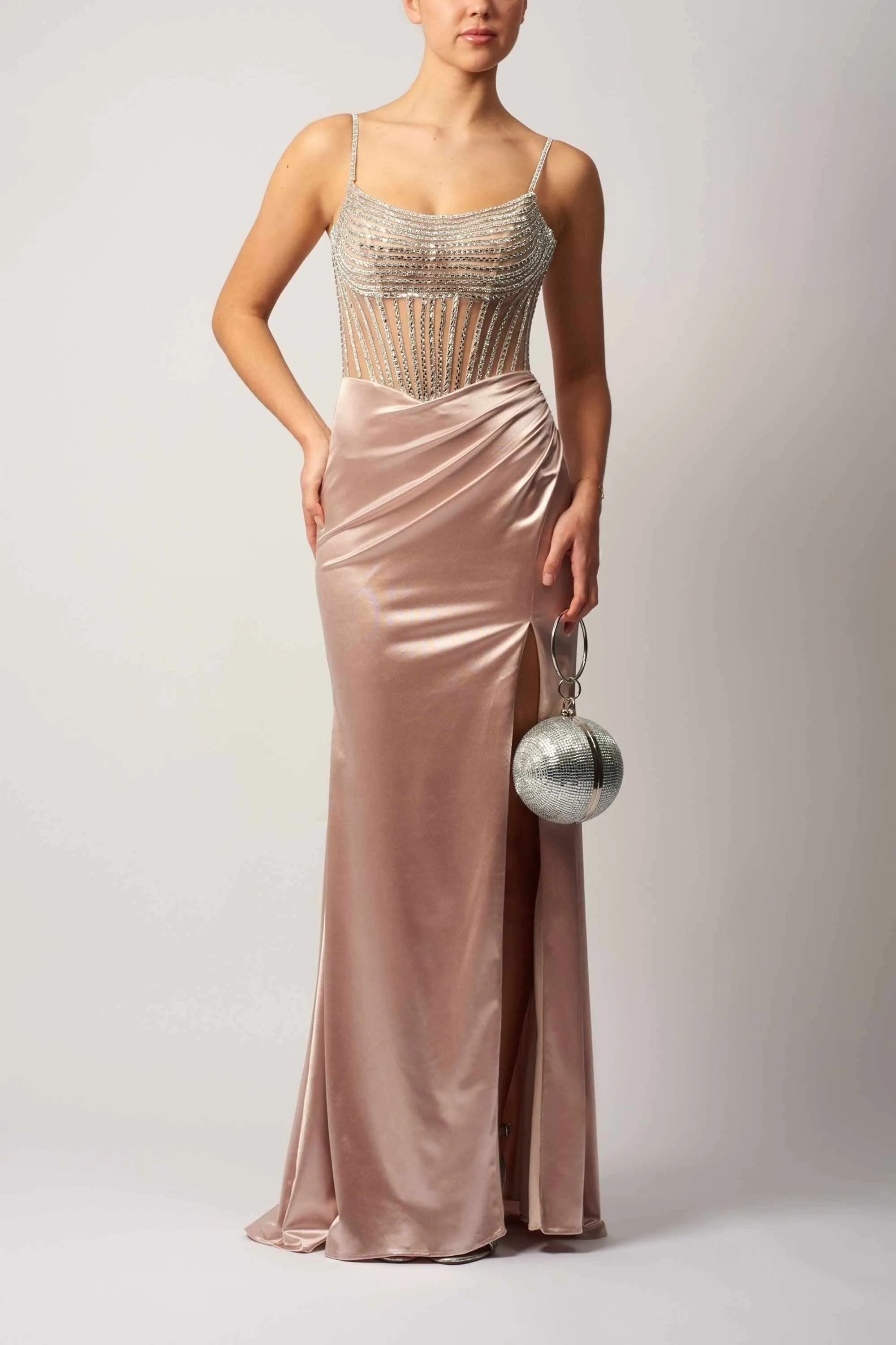 Mascara MC11445 Black Shiny Jersey Gown sold by Cargo product image thumbnail 2