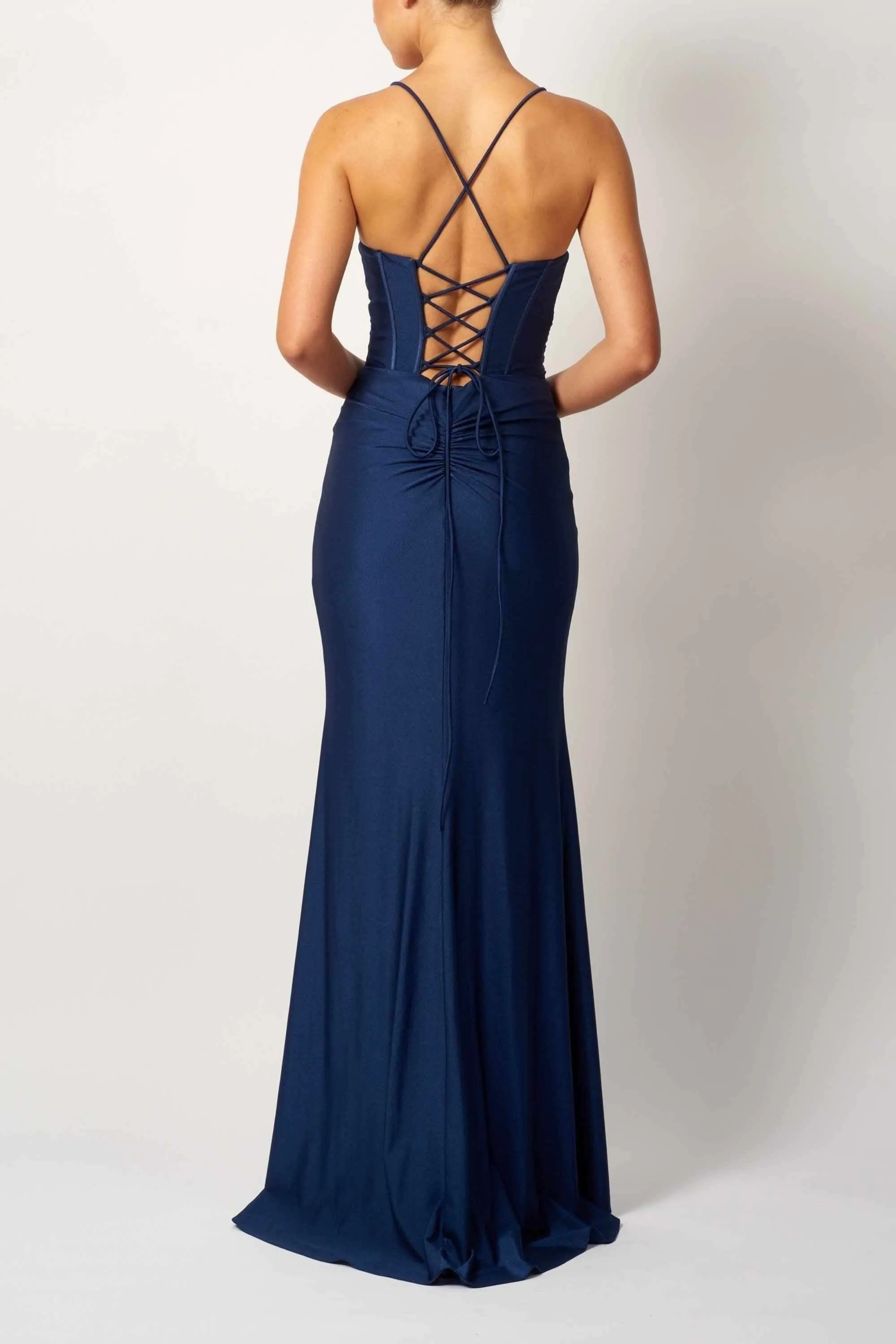 Mascara MC195113 Airforce Blue Cross pleat Jersey Dress sold by Cargo product image thumbnail 2