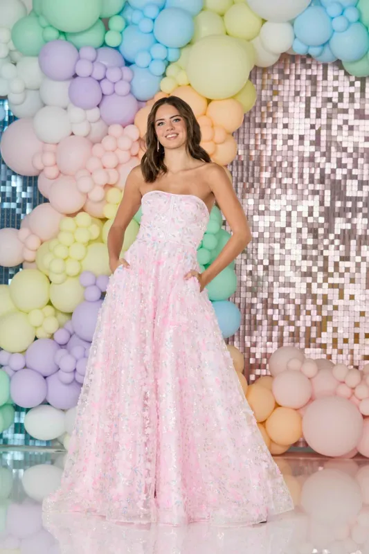 Tiffanys Prom - Erica Multi/Pale Pink Gown made by Cargo