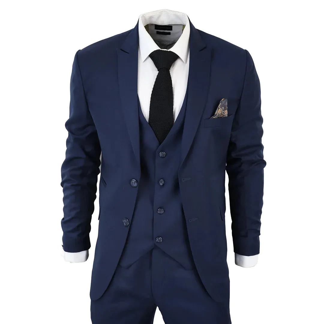 IM1 Men's Classic Plain Navy 3 Piece Suit sold by Cargo