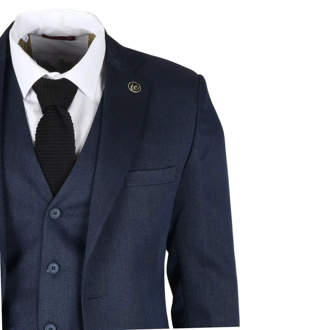IM07 - Men's 3 Piece Navy Blue Classic Suit sold by Cargo product image thumbnail 4