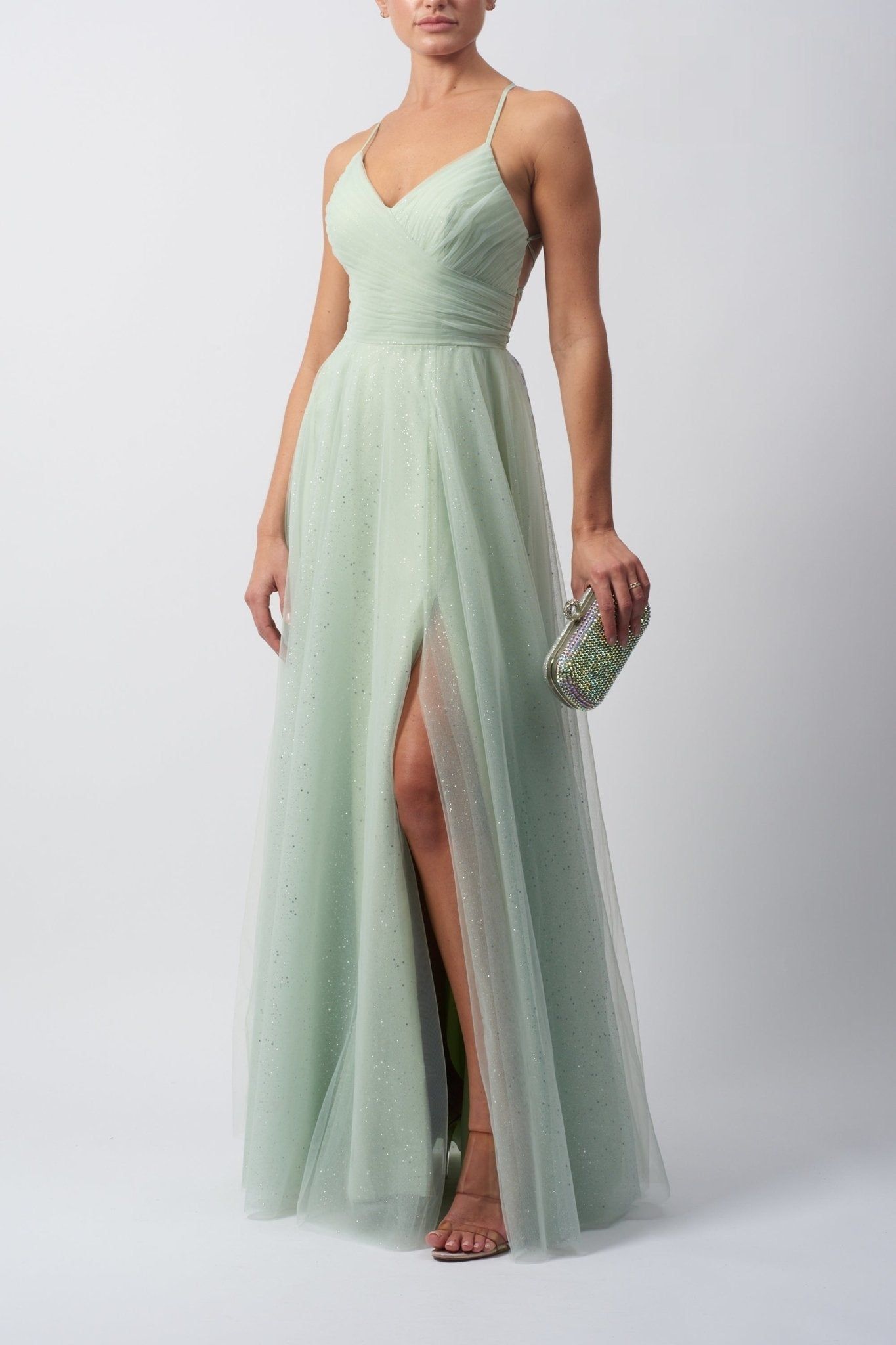MINT Tie Back Pleated Tulle Dress MC122045 sold by Cargo