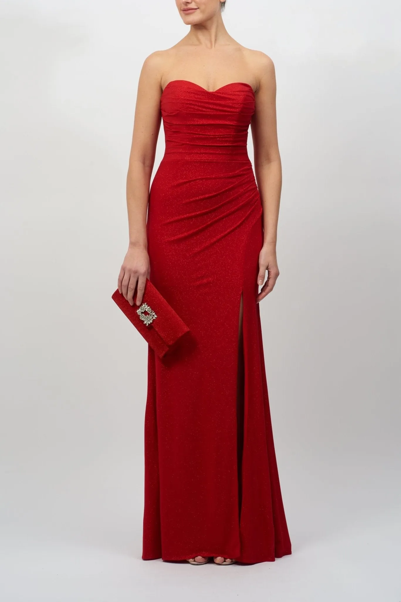 Red Bow Tie Off Shoulder Dress MC16201 sold by Cargo