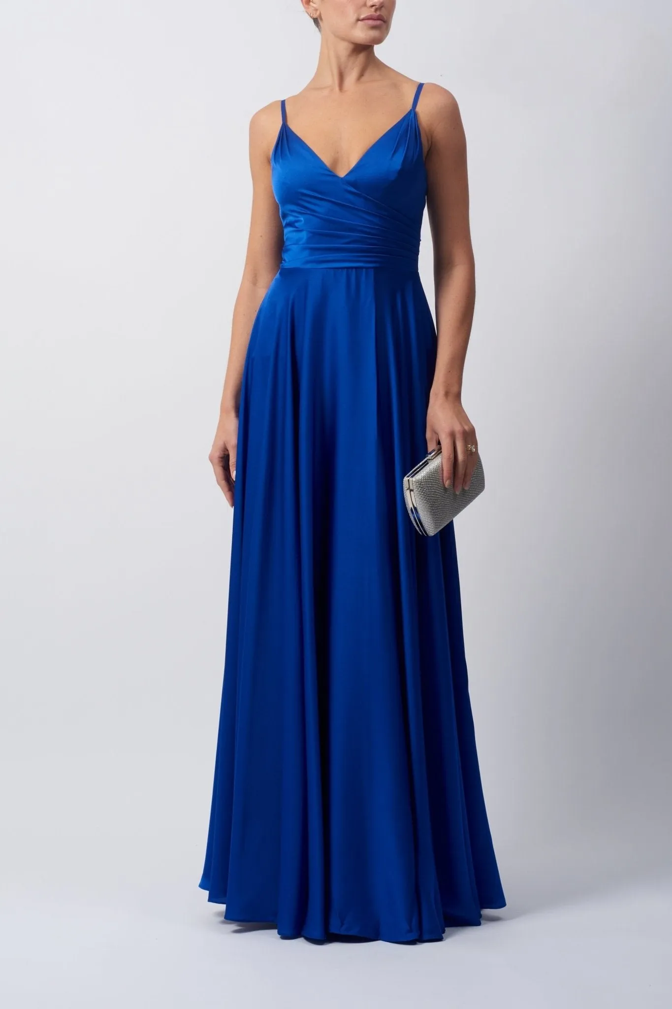 ROYAL BLUE Satin Pleat Prom Dress | MC220123 sold by Cargo