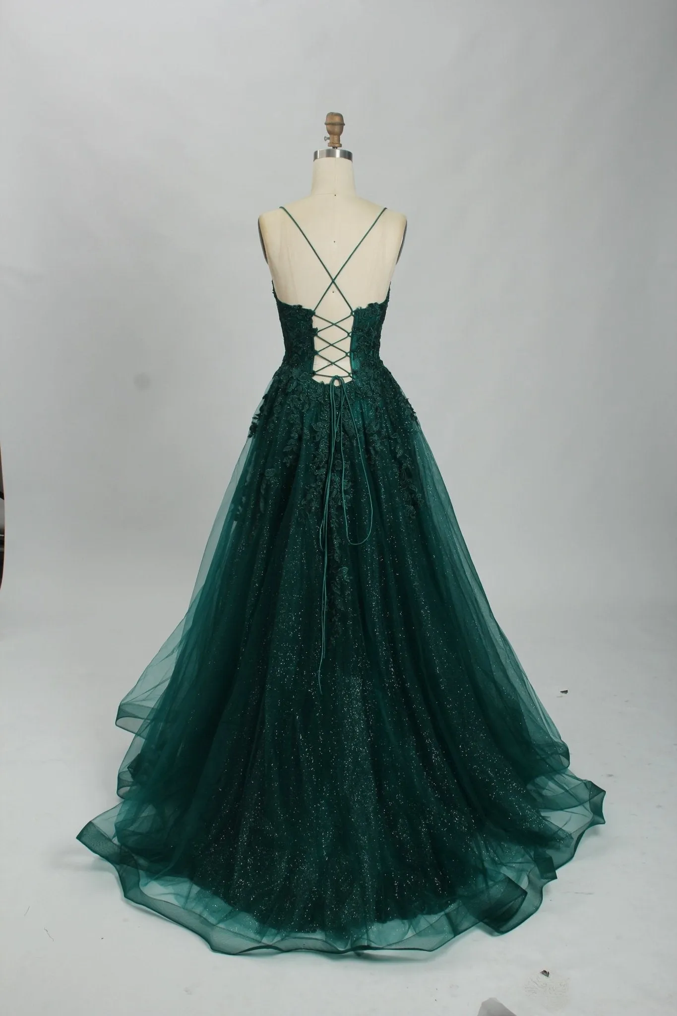 Joy Green Floral Applique Tulle Ballgown sold by Cargo product image thumbnail 4