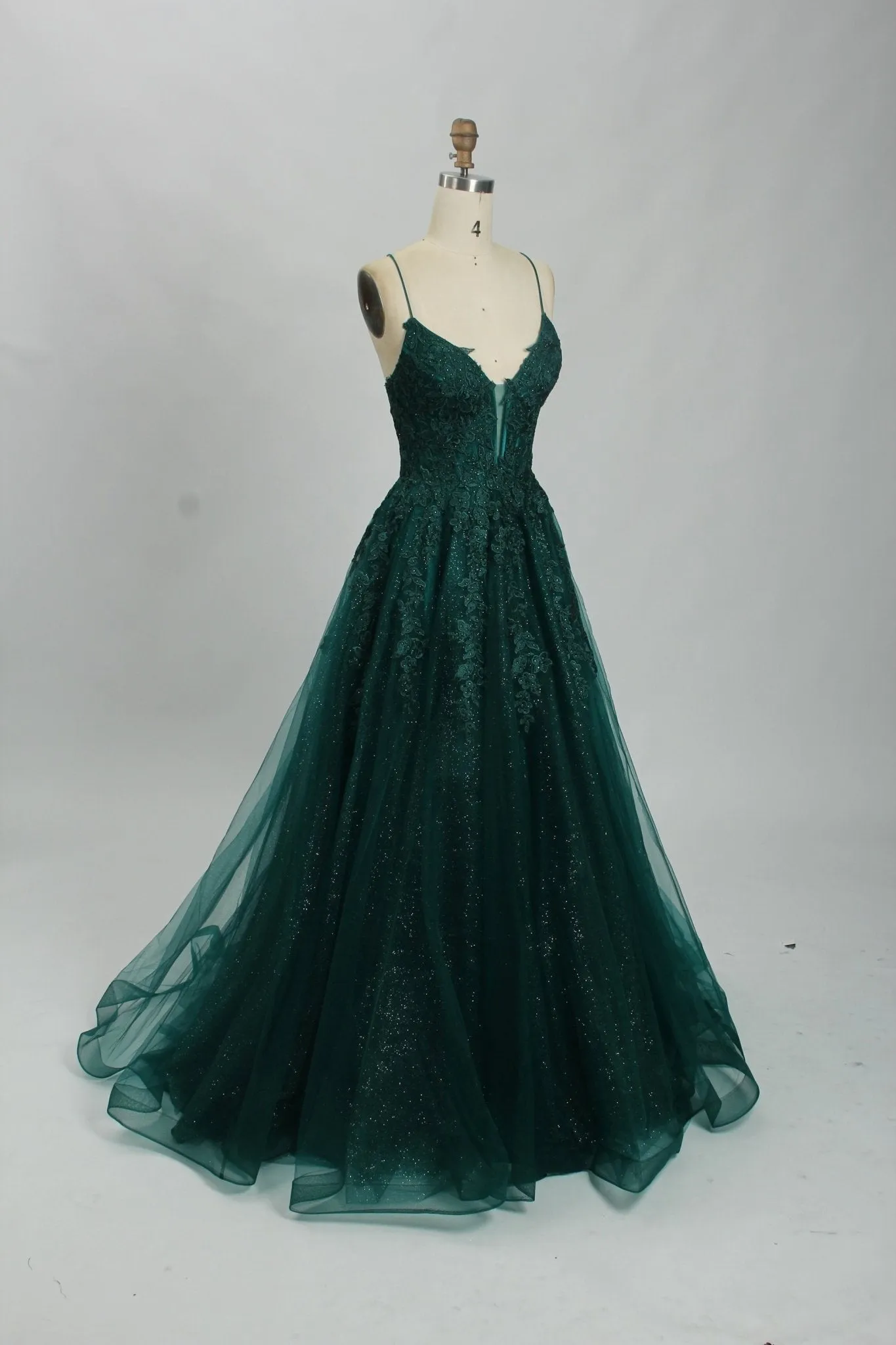 Joy Green Floral Applique Tulle Ballgown sold by Cargo product image thumbnail 2