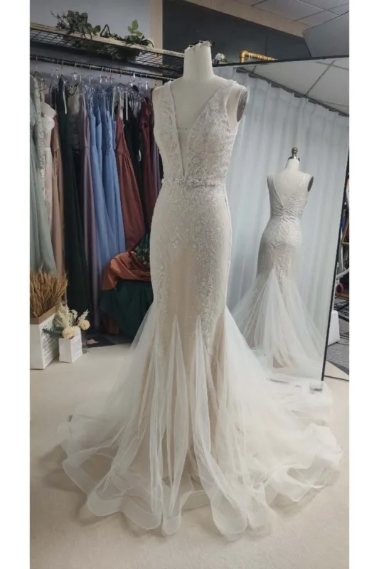 Ivory Sparkle Fishtail gown KT1335 sold by Cargo