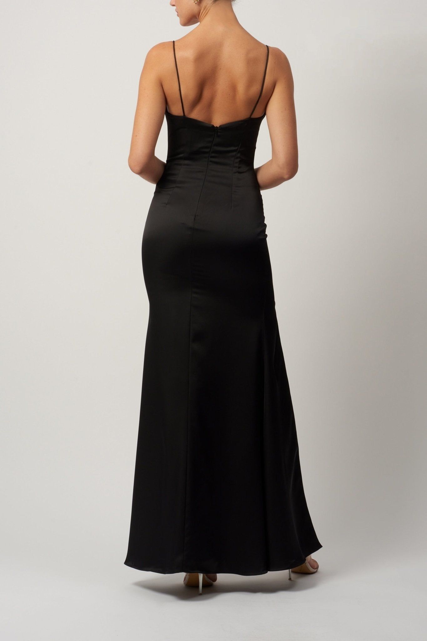 Black Cut-out Satin Slip Dress MC192035 sold by Cargo product image thumbnail 2