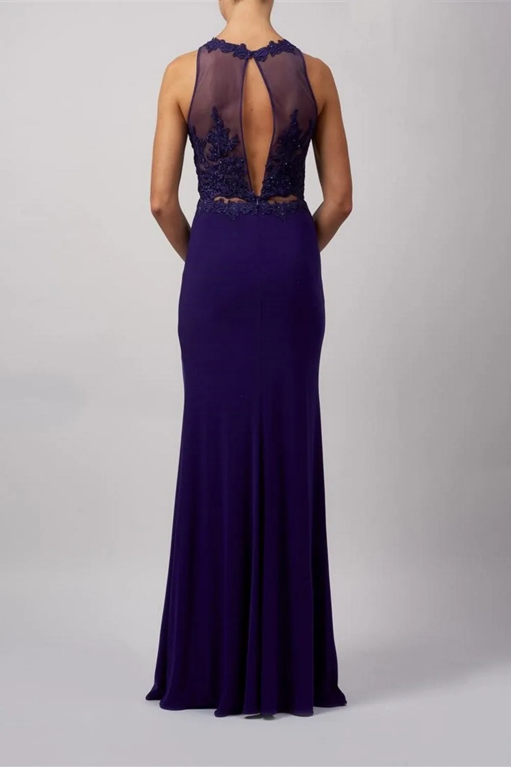Navy Blue Lace Embellished, Open back Dress MC1612059 sold by Cargo product image thumbnail 2