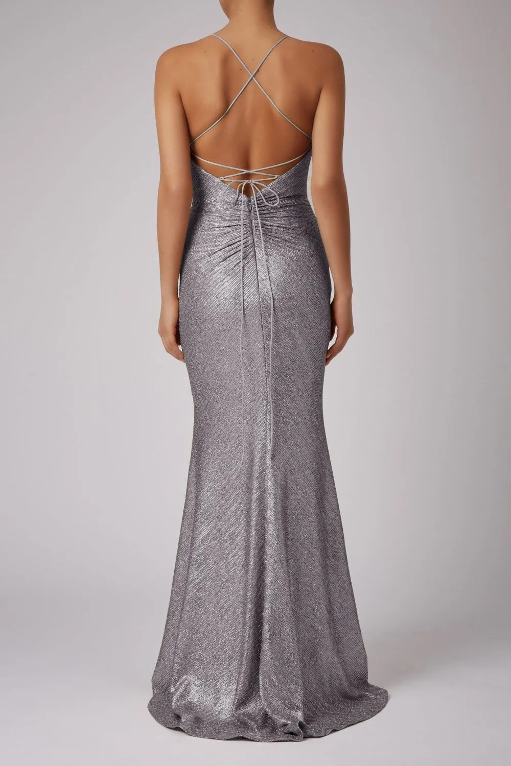 Charcoal metallic string tie back dress MC166143 sold by Cargo product image thumbnail 2