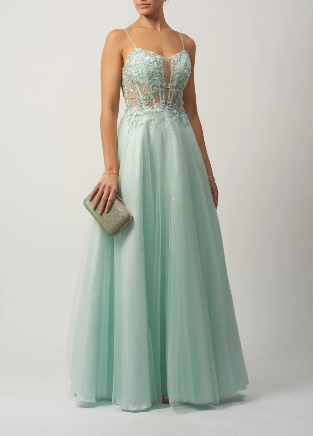 Mascara Mint Tulle Glitter Ballgown MC119511 sold by Cargo