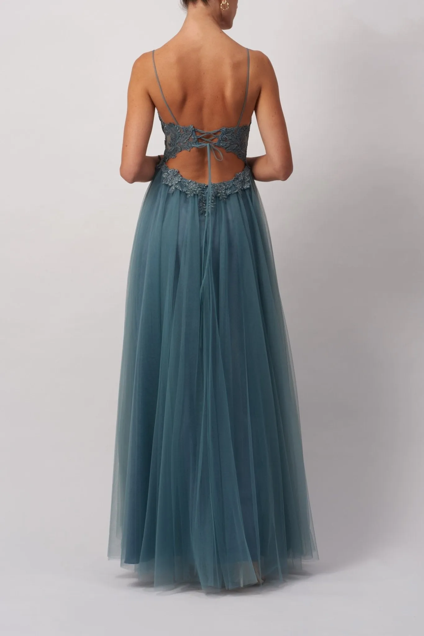 Dew Tie open back embellished tulle prom dress MC18102 sold by Cargo product image thumbnail 2