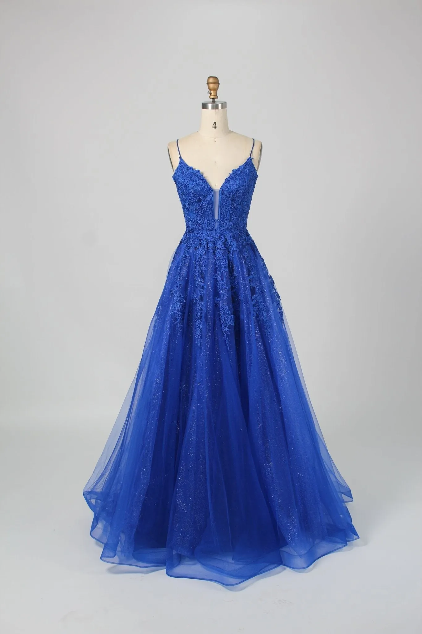 Joy Royal Blue Glitter Tulle Ballgown - Jessica Stuart sold by Cargo