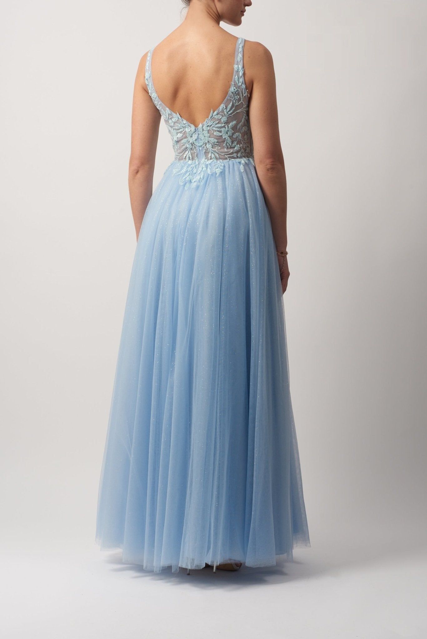 BABY BLUE Beaded Lace Tulle Dress MC121059 sold by Cargo product image thumbnail 2