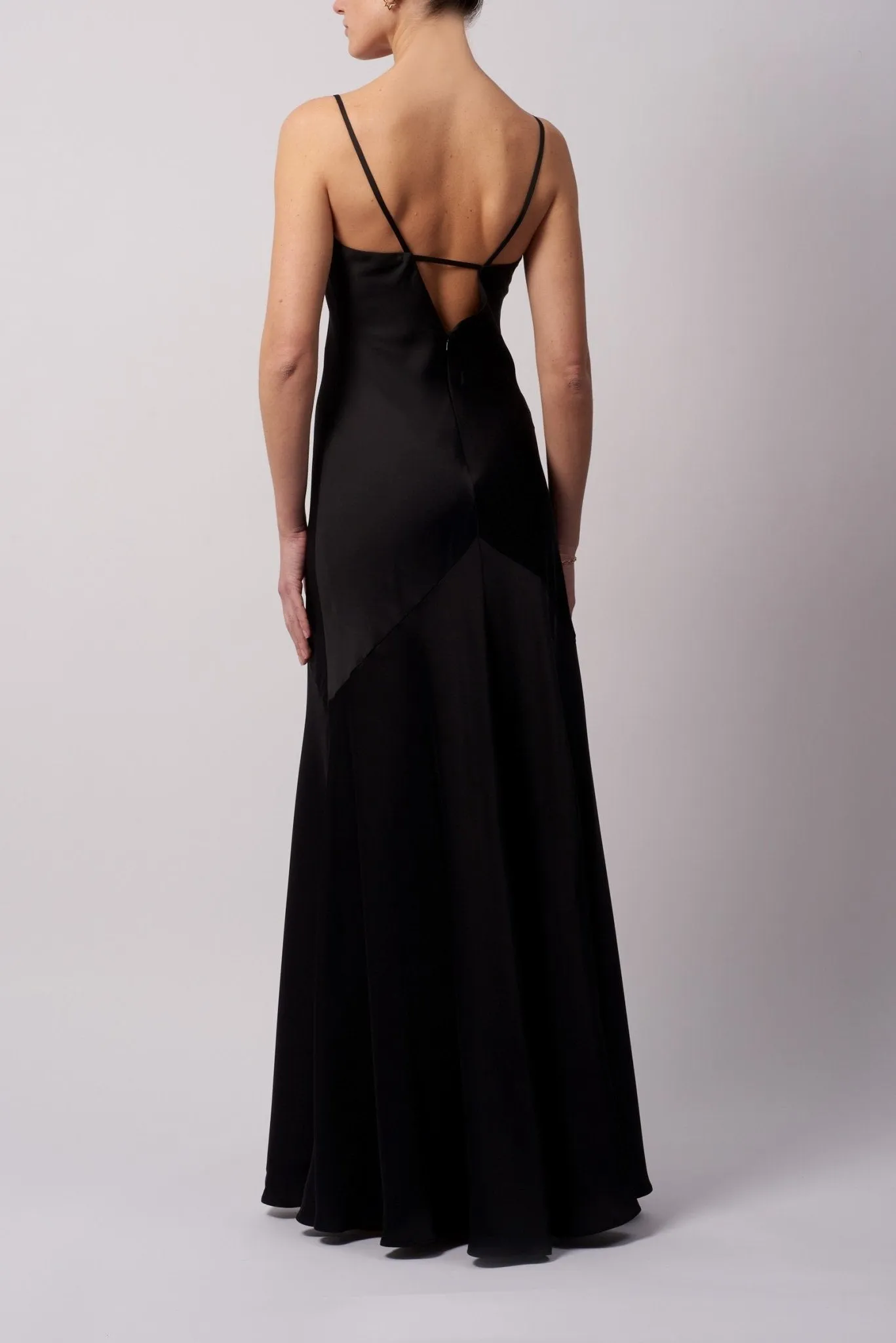 Black Slick Satin Dress MC191022 sold by Cargo product image thumbnail 2
