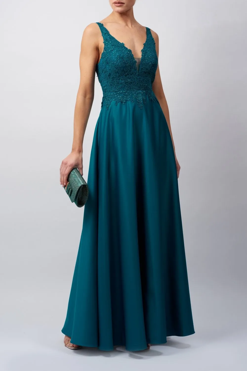 Petrol Lace formal dress Mascara London MC120118 sold by Cargo