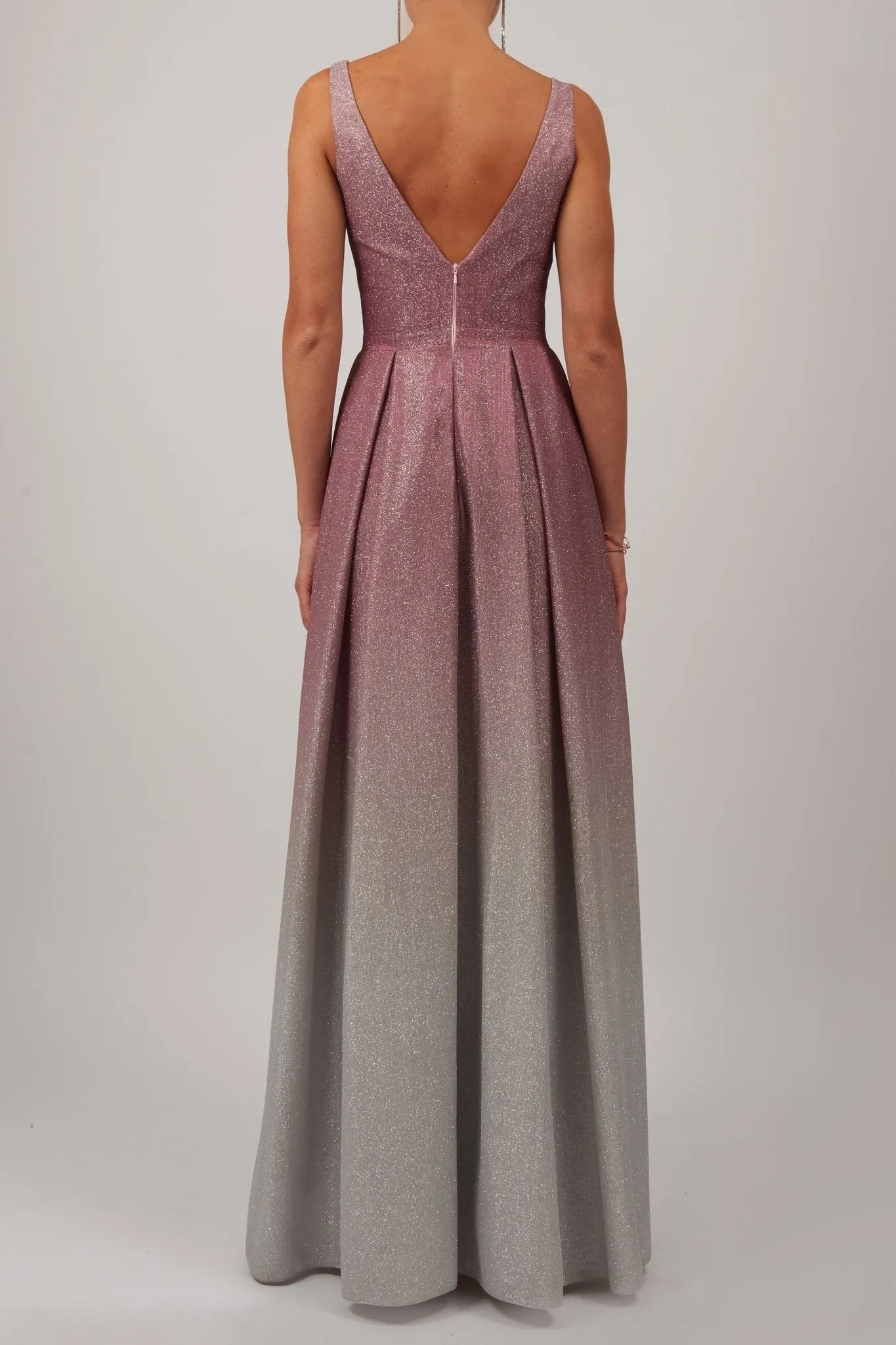 Champagne Ombre flow glittery gown MC113923 sold by Cargo product image thumbnail 2