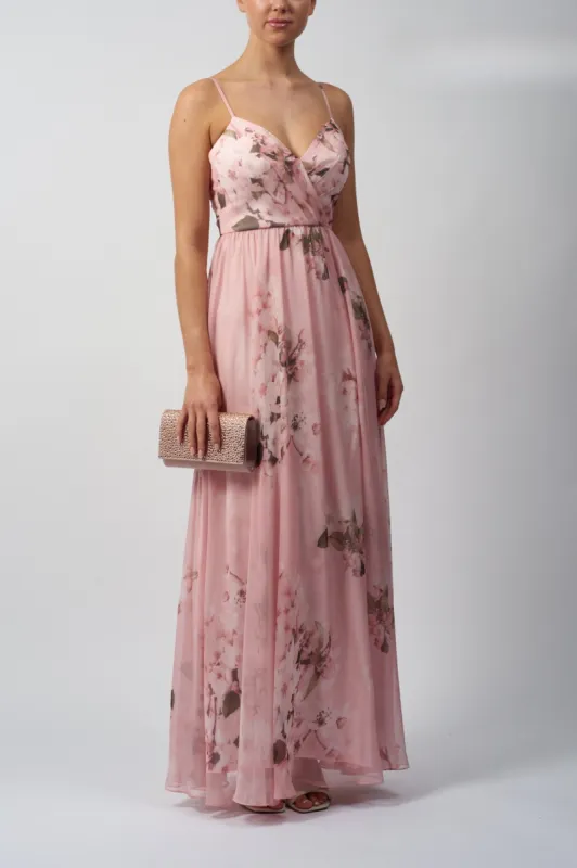 Apricot Floral Chiffon Mascara dress MC11321 sold by Cargo