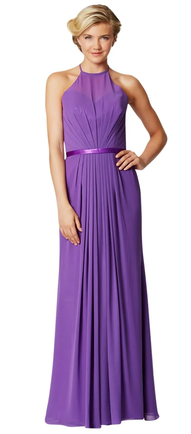 Purple chiffon Halterneck Bridesmaid Dress Poppy sold by Cargo