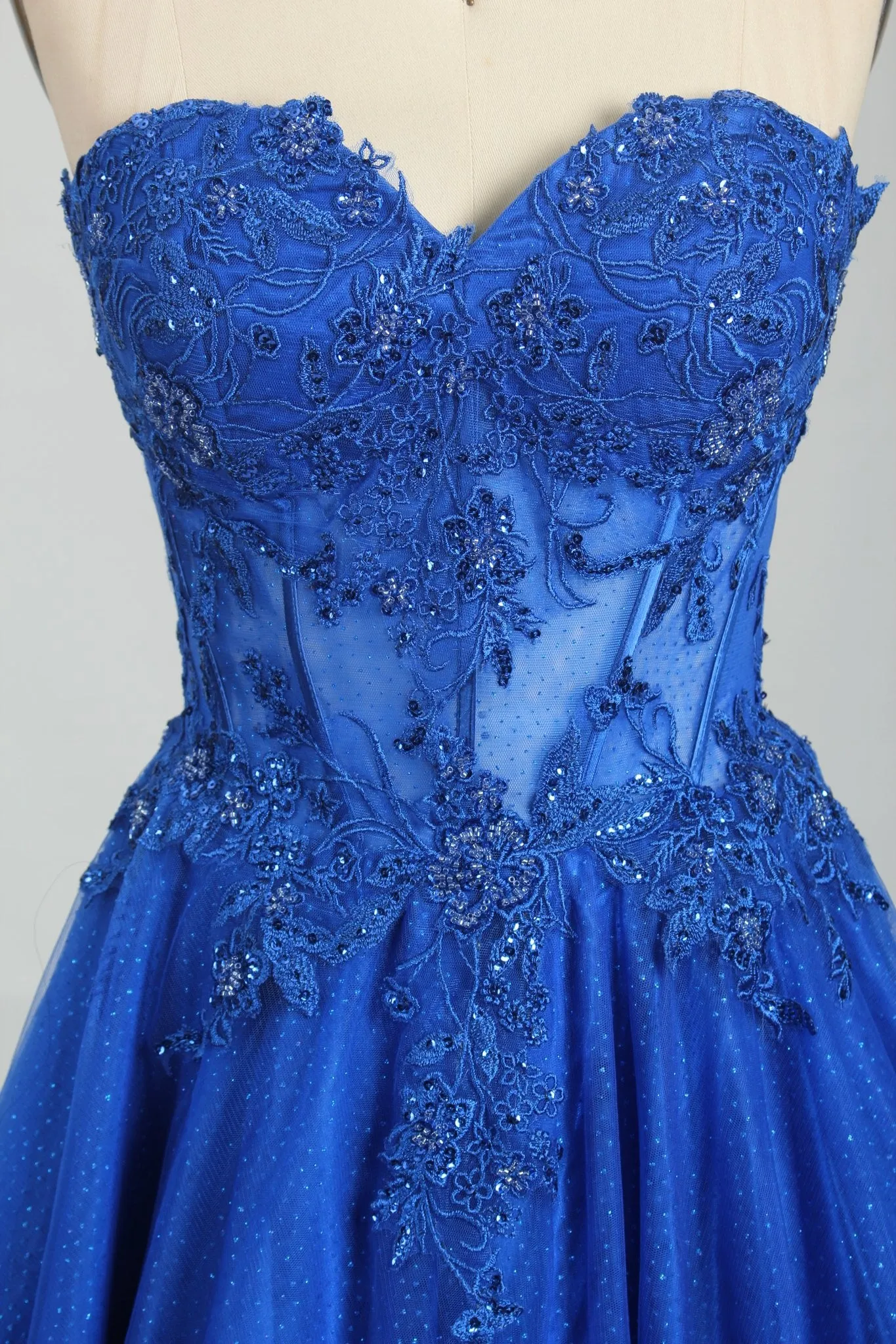Leah Royal Blue Sweetheart Corset Ballgown sold by Cargo product image thumbnail 2
