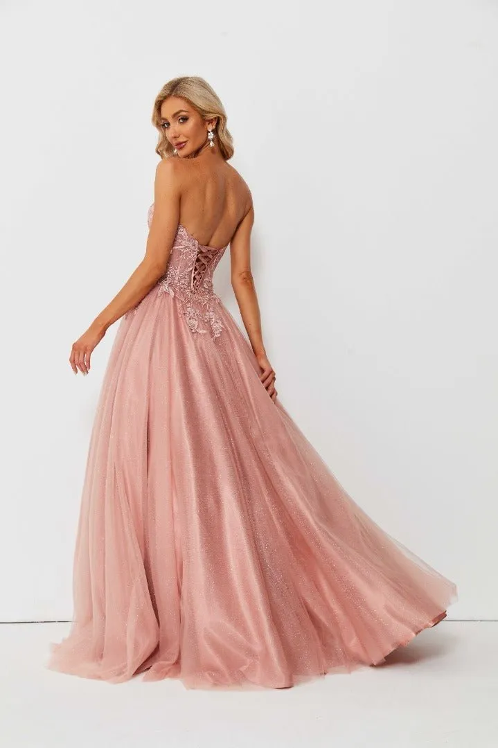 Leah Royal Blue Sweetheart Corset Ballgown sold by Cargo product image thumbnail 5