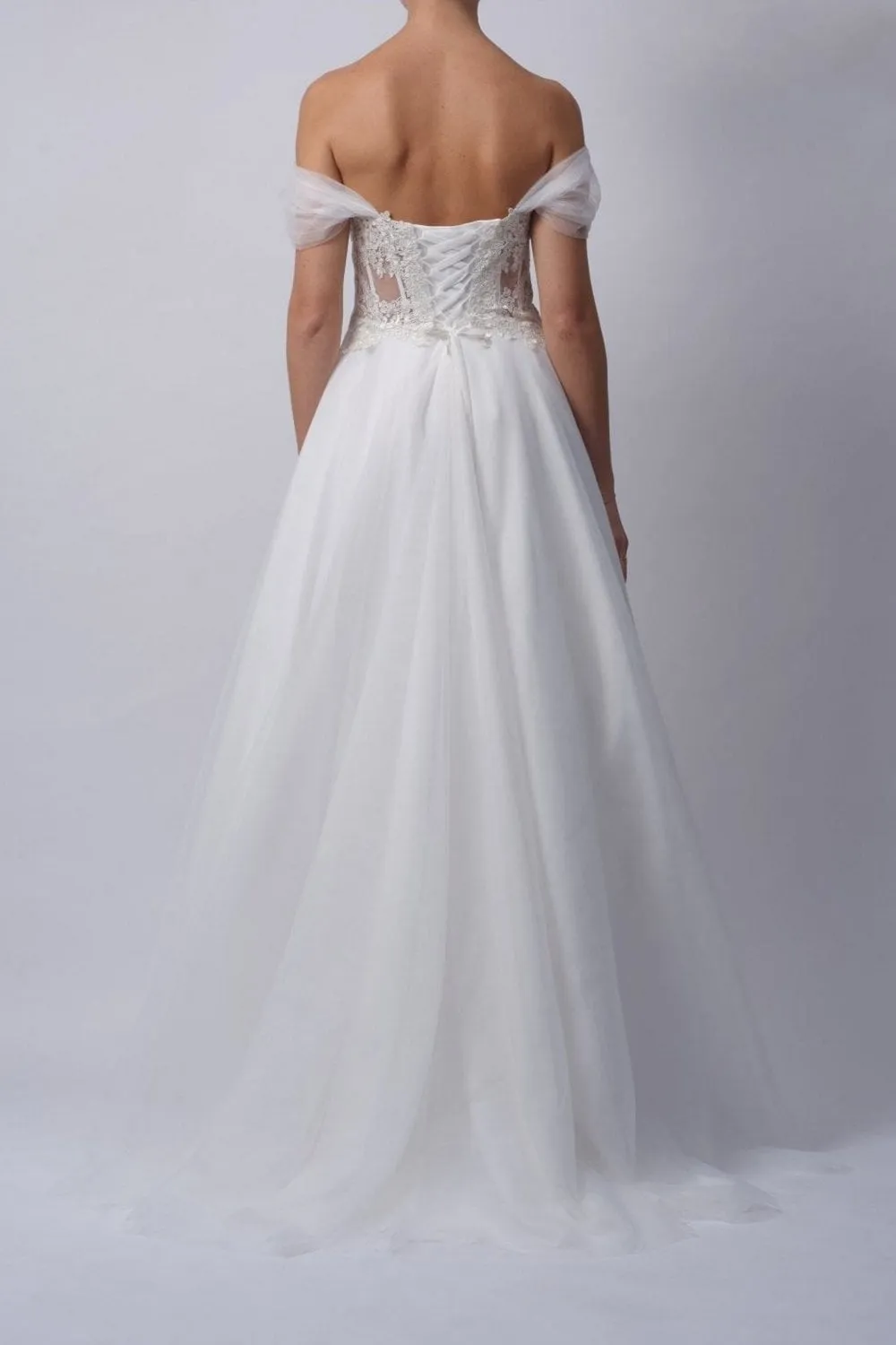 Ivory Tulle Bardot Wedding Dress MC3112015 sold by Cargo product image thumbnail 2