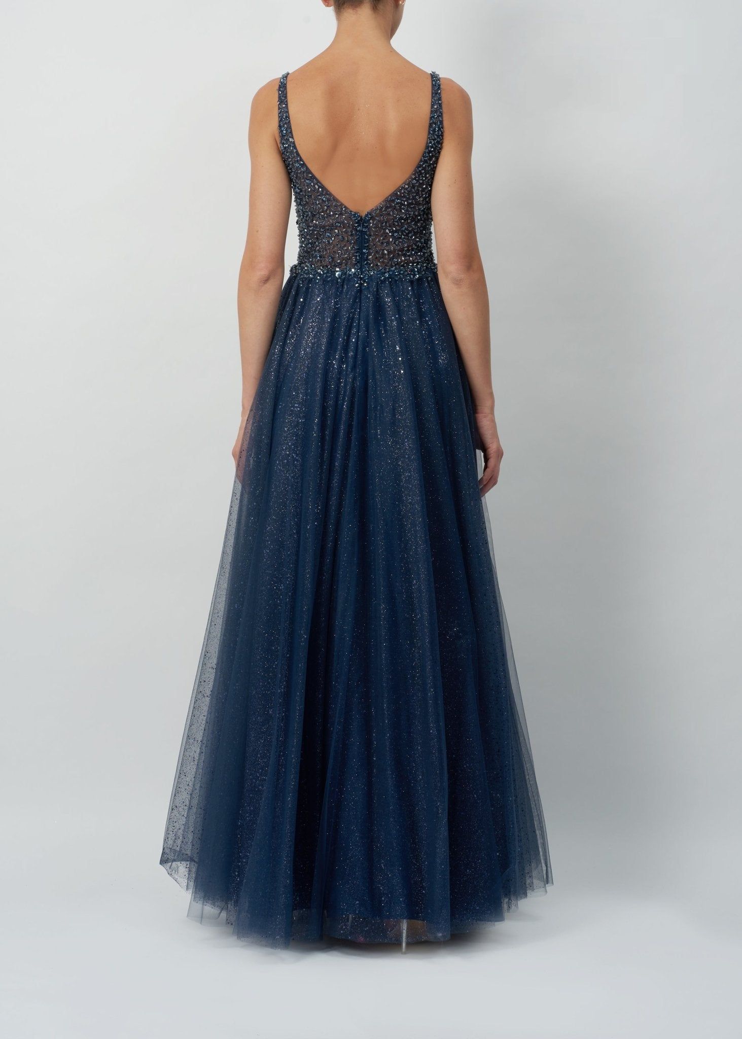 Navy Blue Sparkle Petal Prom Dress MC120137 sold by Cargo product image thumbnail 2