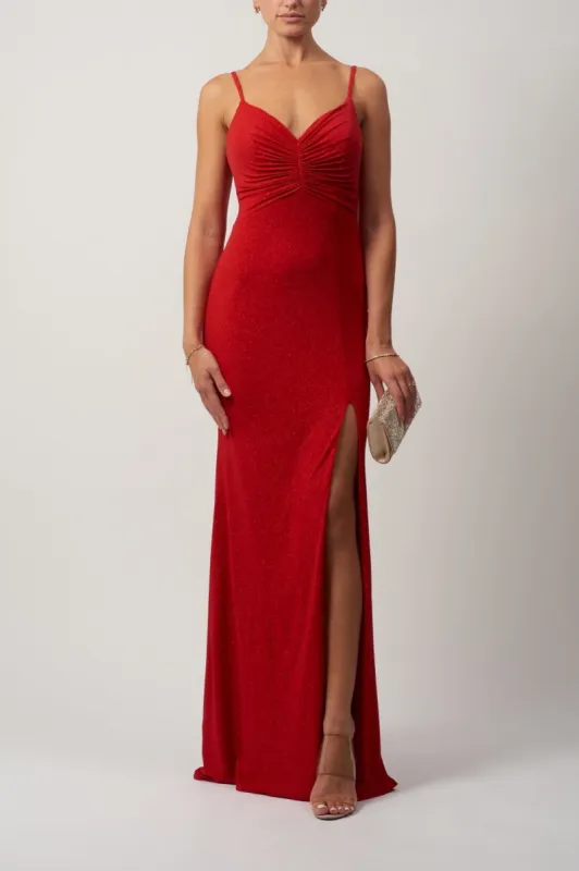 RED Pleated Jersey Dress MC191032 sold by Cargo