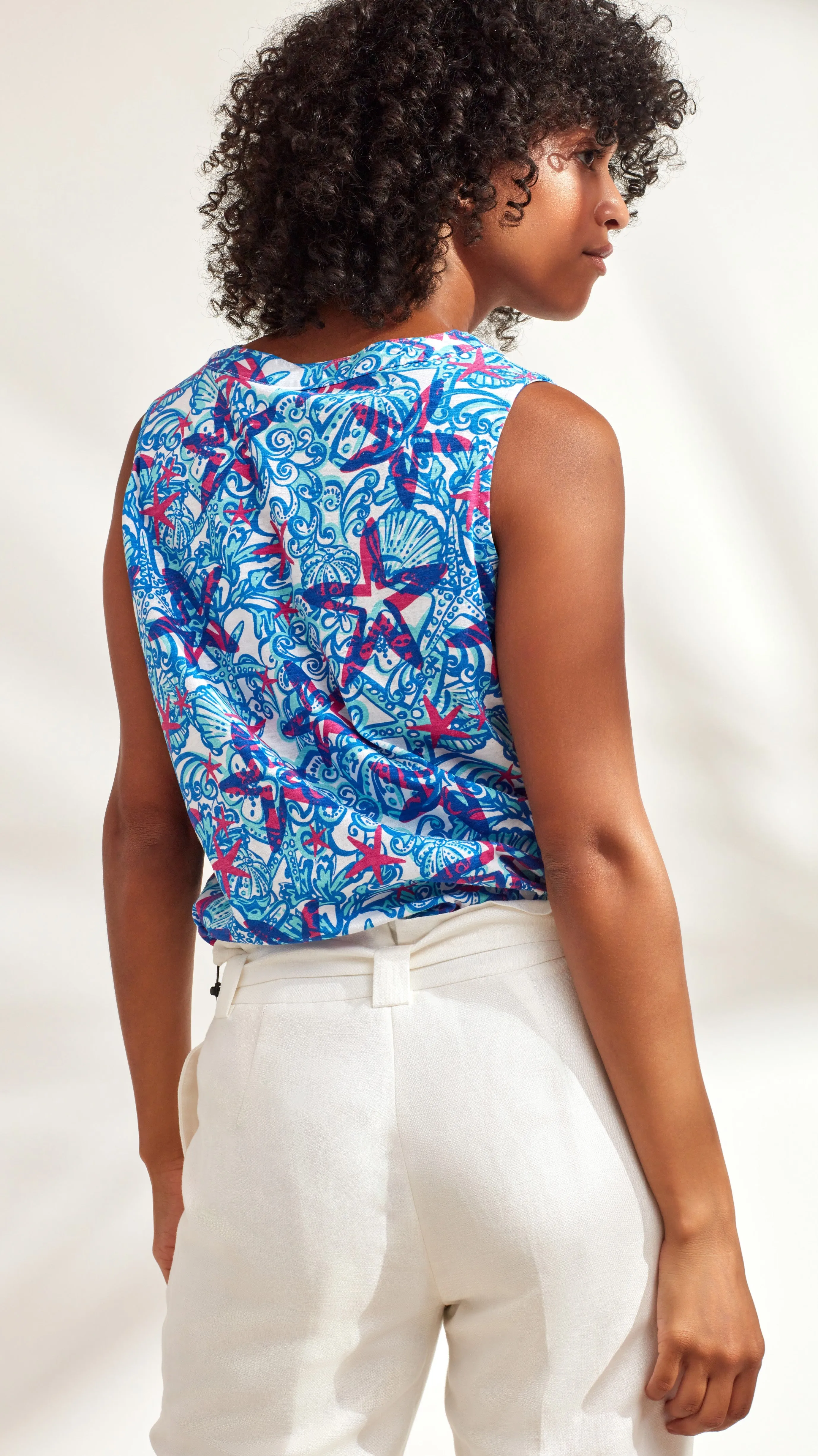 Neck Accent Tank Top sold by Caribbean Joe product image thumbnail 4