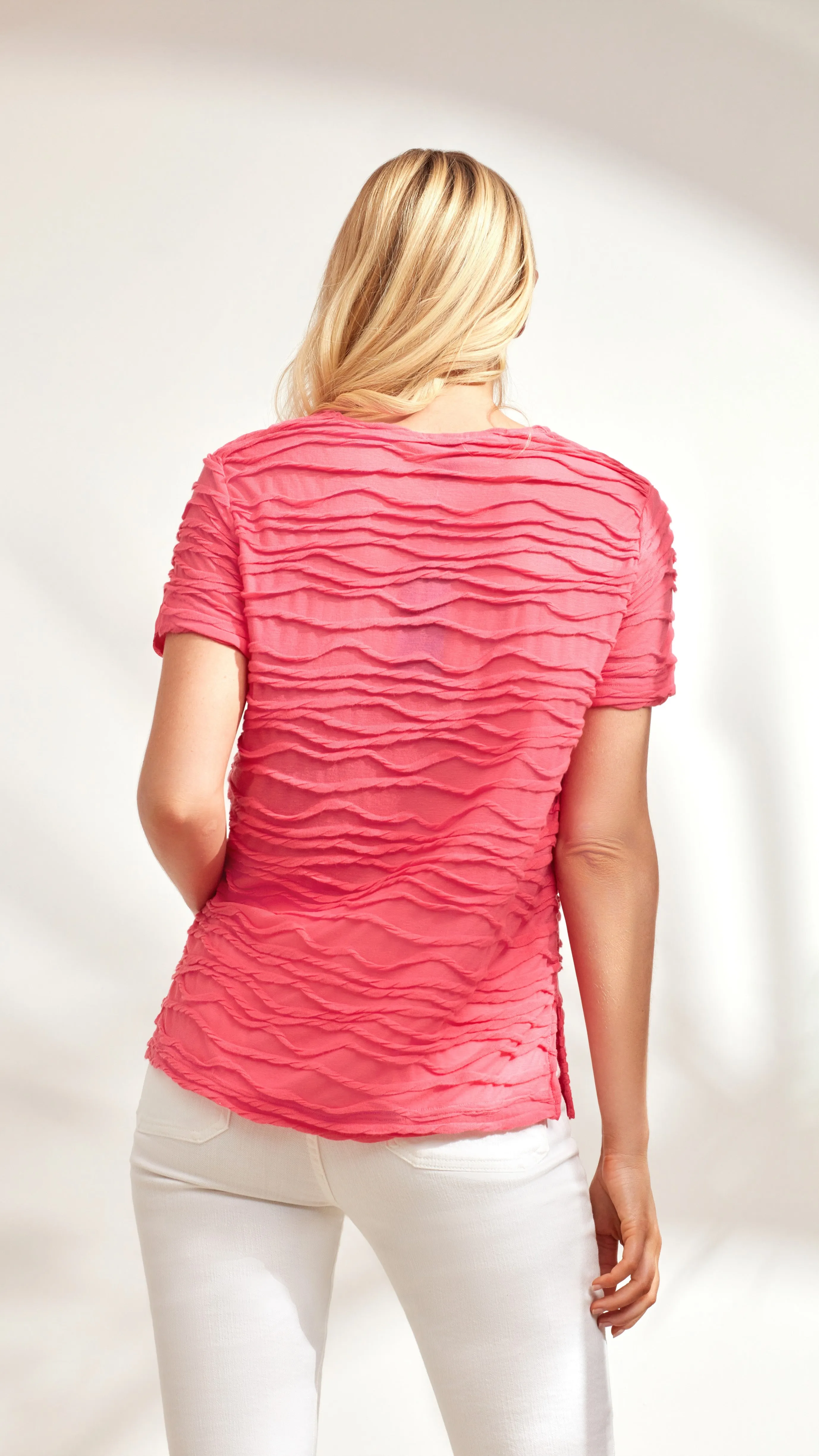 V-Neck Textured Tee sold by Caribbean Joe product image thumbnail 4