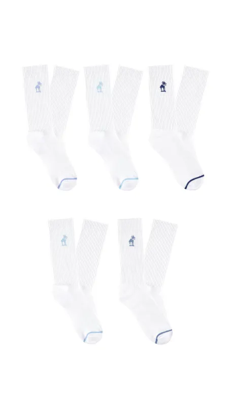 Tropical Hut 5-Pack Crew Socks sold by Caribbean Joe