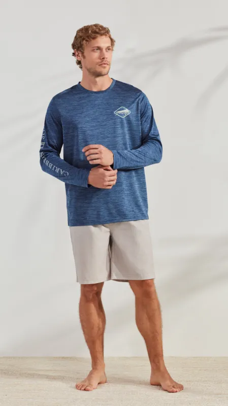 Fish Logo Long Sleeve Sun Protection Shirt sold by Caribbean Joe