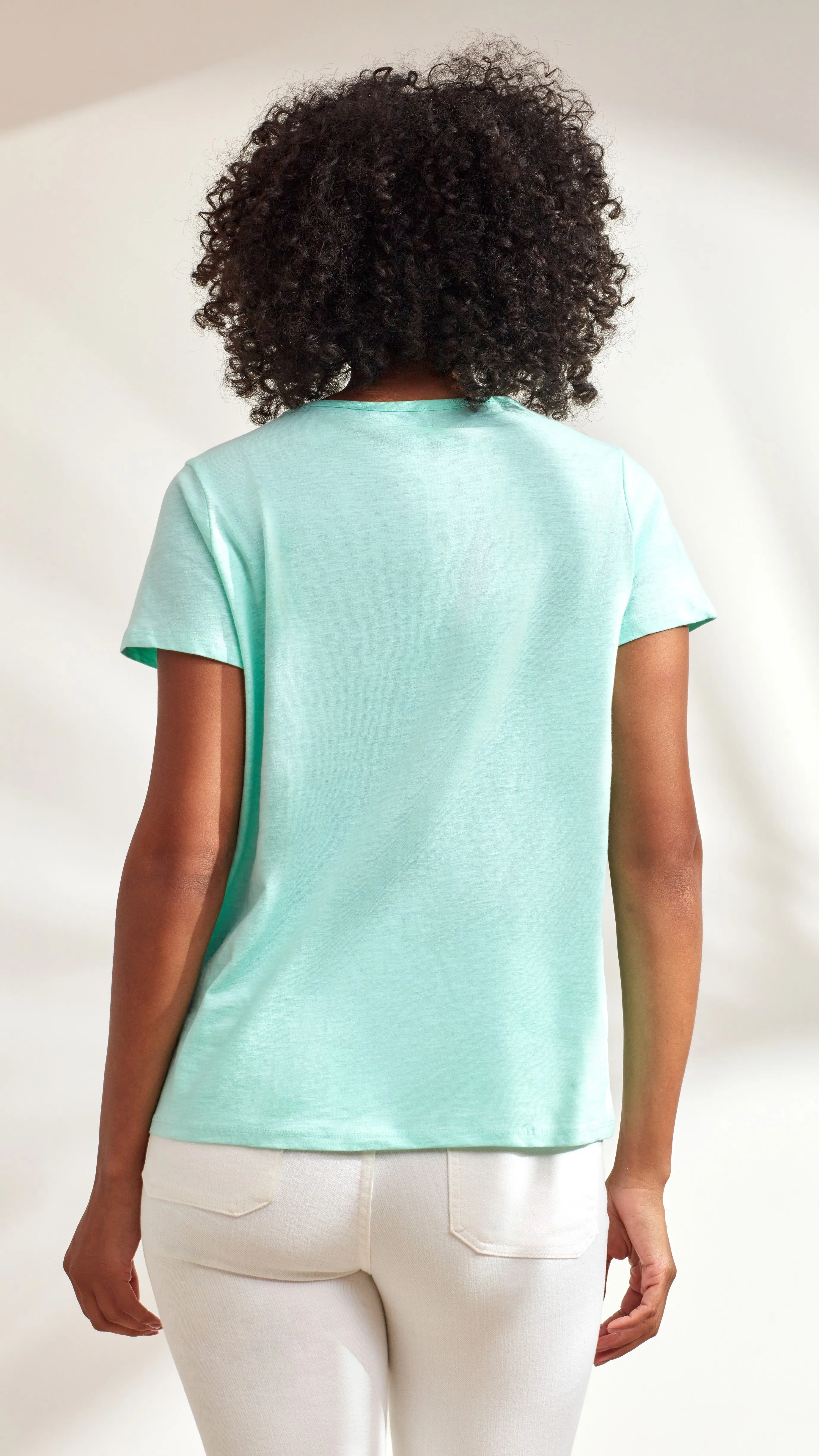 V-Neck Detail Tee sold by Caribbean Joe product image thumbnail 4