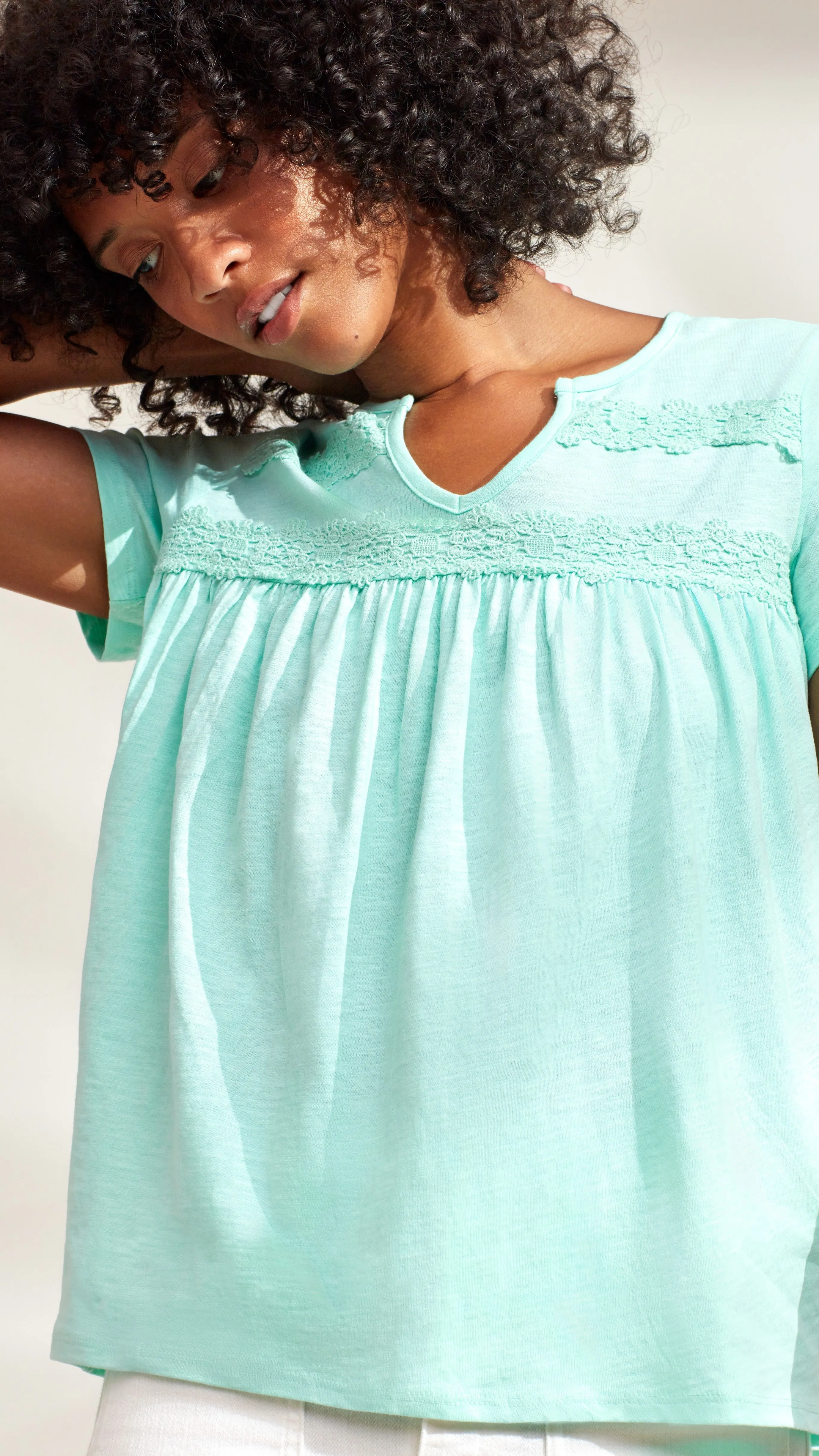 V-Neck Detail Tee sold by Caribbean Joe product image thumbnail 2