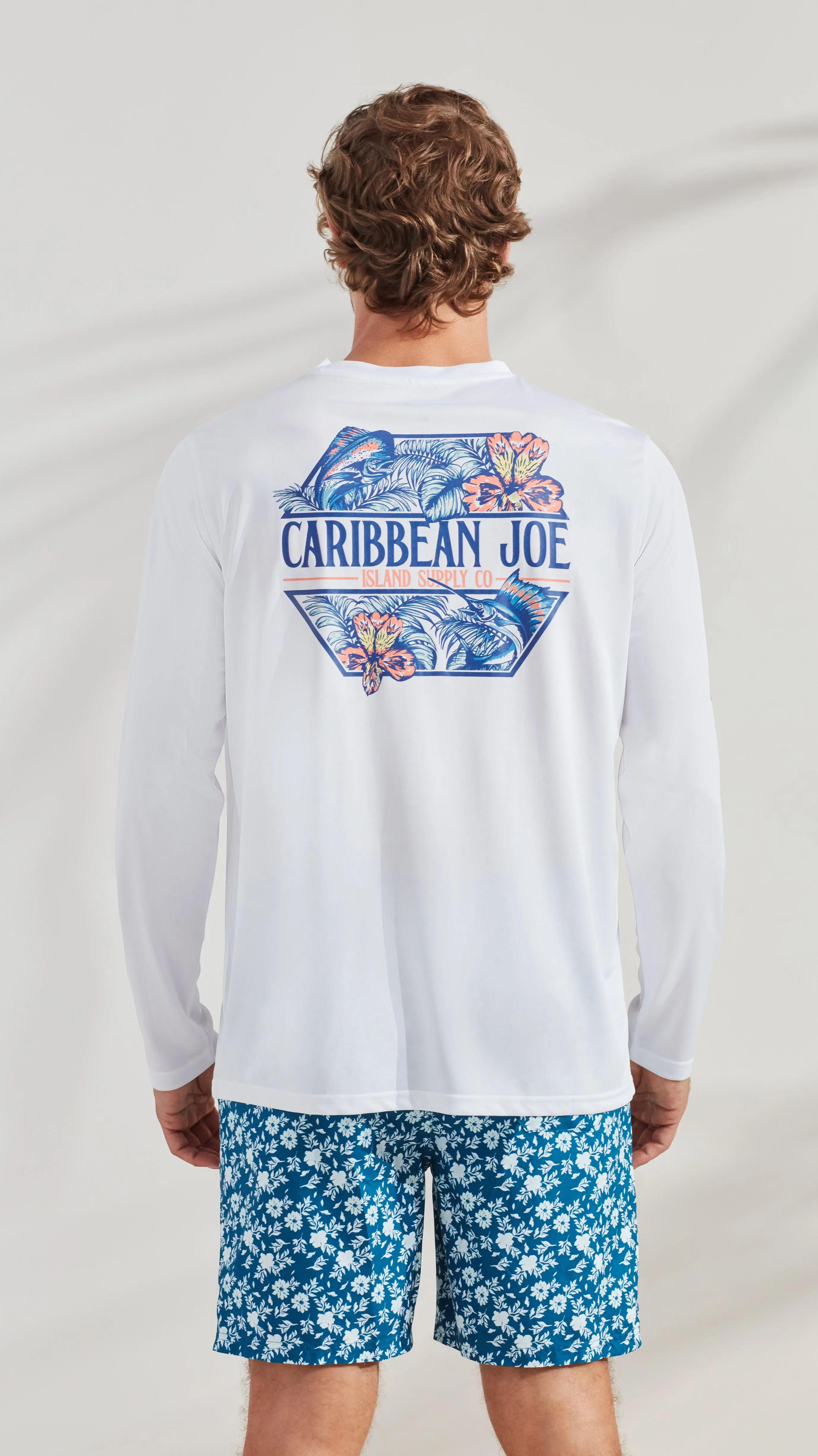 Flower Logo Long Sleeve Sun Protection Shirt sold by Caribbean Joe product image thumbnail 4